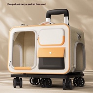 Cage Portable Cat Bag Pet Trolley Box Dog Space Module Luggage Large Capacity Car Riding Tool Backpa