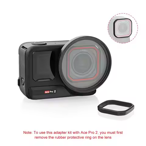 PULUZ 52mm UV Lens Filter Adapter Ring with Lens Cover For Insta360 Ace Pro 2