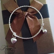 bangle baby silver 925 boleh laras , silver 925 baby bangle adjustable , bangle budak perak925 boleh