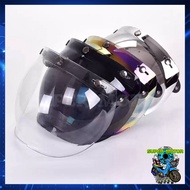 BOGO Motorcycle Helmet Bubble Shield Visor Full Face Mirror Lens with 3 Snaps helmet motor