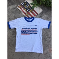 Hanes...Vintage T-Shirt With Cuffs American Work Year 86