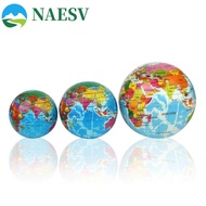 NAESV World Map Foam Ball Elastic Planet Earth Ball Funny Gift Mini Squeeze Toy Bouncy Balls Foam Ru