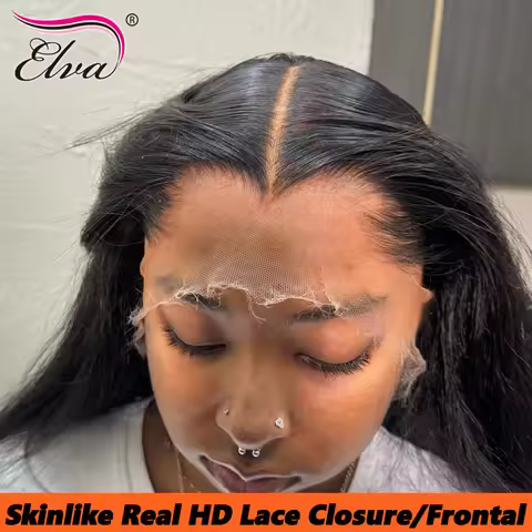 Elva Hair 5x5 9x6 HD Lace Closure Only 13x6 13x4 HD Lace Frontal Closure Invisible HD Lace Melt Skin