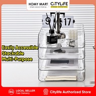 Citylife Desktop Storage Box Storage Rack Organizer Acrylic Stackable Box Big Capacity Box
