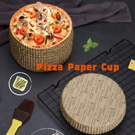 🚚Ship Today Pizza Paper Cup 6-inch Round Pizza Paper Cups Oil-proof High Temperature Resistant Dispo