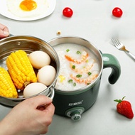 1.5L Multi-function Non-stick Electric Cooker With Steamer Portable Travel Electric Cooker For Instant Noodle Cooking Egg Porridge Soup