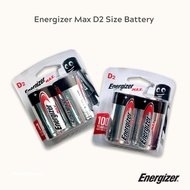 Energizer Max Alkaline Battery D2 - 2 pcs/card