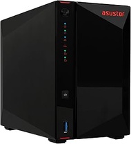 Asustor AS5402T 2 Bay NAS Storage, Quad-Core 2.0GHz CPU, 4xM.2 NVMe SSD Slots, 2x2.5GbE Ports, 4GB D