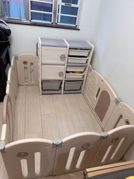 兒童遊戲圍欄（120*160）加玩具櫃（長80高90闊30）