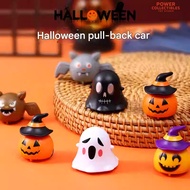 Helloween Halloween Pull-Back Car Toys - Assorted Spooky Designs (Pumpkin, Ghost, Bat), Mini Pull-Ba