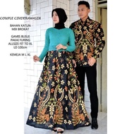 SARIMBIT GAMIS BROKAT BAJU COUPLE BATIK KELUARGA COUPLE KEMEJA PANJANG