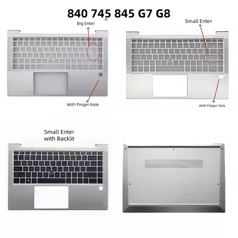 New Laptop Top Case Palmrest Upper With Keyboard Bottom Cover Case For Elitebook 840 745 845 G7 G8 S