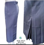 Rok span belah belakang kantong samping smp sma smk empat varian warna cokelat abu hitam putih rok s