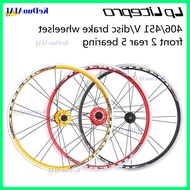 20 Lp Litepro Inch 406 451 Wheelset 10 11Speed Folding Bike Quick Release Disc V Brake Wheels Rims K