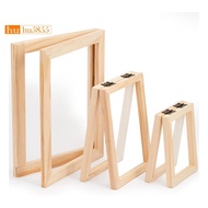 3 Pieces Paper Making Wooden Paper Making Mould Papermaking Screen Kit 3 Size Frame for DIY  (A7, A6