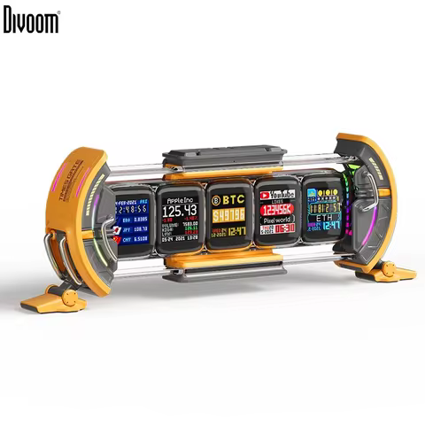Divoom Times Gate Gaming Room Setup Digital Clock with Smart APP Control, WiFi Connect, RGB LED Disp
