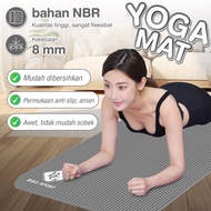 BG SPORT YOGA MAT / YOGA MAT NBR - 10MM & 15MM - GRAY8MM