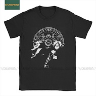 Ed And Al Elric Brothers FullMetal Alchemist T-Shirt Men Edward Brotherhood Anime Fma Manga Cotton T
