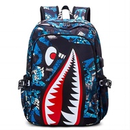 Waterproof Backpack Shark Backpack,Cartoon Shoulder Bag Casual Shark Daypack Backpacks for Boys Girl