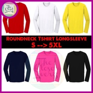 TSHIRT COTTON KOSONG LENGAN PANJANG UNISEX PLUS SIZE S HINGGA 5XL  BASIC PLAIN LONG SLEEVE TSHIRT  B
