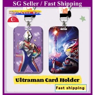 (SG Seller) Ezlink Card Holder With Lanyard Ultraman Student Card Holder Cover Hanging Neck Key Badg
