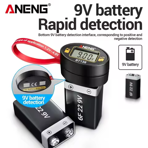 ANENG BT138 Battery Power Bank Detector Tool Tester Portable C D AA AAA Button Cell Lithium Test Dis
