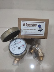 Great Volume Brass Water Meter - SJ 1/2   (Authentic)