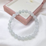 老種細膩起膠帶飄花 氣質手串 手珠 珠串 | 天然緬甸玉A貨翡翠