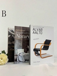 3ชิ้น หนังสือปลอม แบบพับได้ ที่ตกแต่ง แบบมินิมอล หนังสือแสดงผลงาน ตกแต่งบ้าน ตกแต่งห้องนั่งเล่น ตกแต