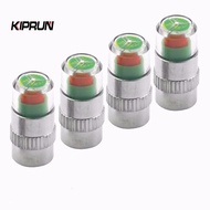 KIPRUN 4Pcs /Set Car Tire Pressure Monitoring Valve Cap Cup Sensor Indicator 3 Color Eye Alert monit