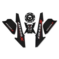 FOR HONDA CB400X Motorcycle Parts Carbon Fiber Fuel Tank Cap Decal Sticker CB400 X