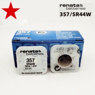 Pin đồng hồ Thụy Sỹ RENATA 357 / SR44W / AG13 / LR44 / A76 silver bạc Made in Swiss (Loại tốt - Giá