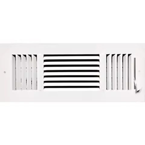 HBW 12"x 4" Duct Opening ize 3-Way tamped Face teel Ceiling/ide Air upply iter - Vent Cover - Actual