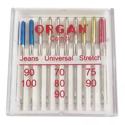10 PCS/Pack Domestic Sewing Machine Japan Top Quality Organ Needles Combi Pack 130/705H For Jeans Un