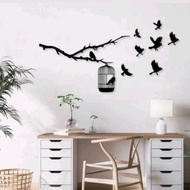3D WALL DECORATION BIRD LIFE ART FEATHER BIRDS WALL DECORATION WOODEN WALLDECOR