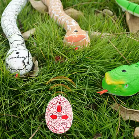 Novelty Remote Control Snake Robot Viper Simulated Electric RC Animal Snake Retractable Tongue Toys 