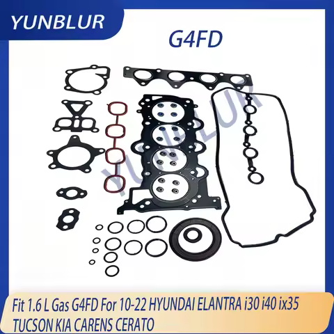 Engine Parts Cylinder Head Full Gasket Set Fit 1.6 L Gas G4FD For 10-22 HYUNDAI ELANTRA i30 i40 ix35