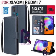 HP FLIP COVER XIAOMI REDMI 7 FLIP WALLET LEATHER PREMIUM LEATHER OPEN-CLOSE CASE FLIP CASE XIAOMI RE