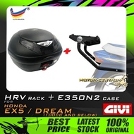 SET KOMBO KOTAK/BOX GIVI E350 E350N2 TOP CASE + GIVI HONDA EX5 HRV HEAVY DUTY RACK
