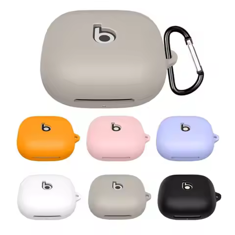 For Powerbeats Pro 2 Silicone Earphone Case with Hook Shockproof Headphone Protective Cover Anti-scr