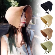 New Cotton And Linen Straw Sun Hat For Women Spring And Summer With Retro Korean Style Large N9i2