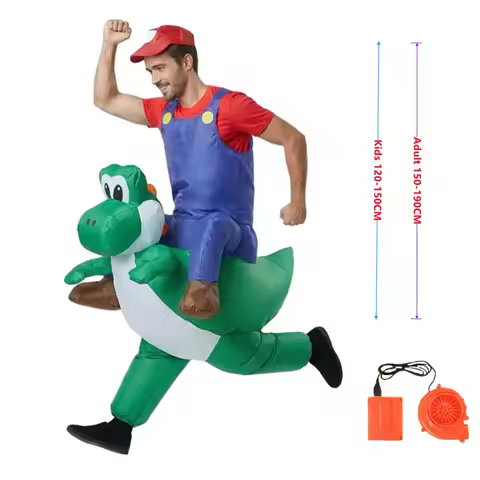 Yoshi inflatable Cosplay Costume Suit Halloween Festival Party Mario inflated Disfraz Costumes Set