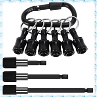 [R Q M U] Bit Holder Drill Bit Extension Set Upgrade Bit Holder Keychain 3-Pack Quick Release Drill 