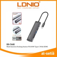 LDNIO DS-56H  6IN1 MULTI-FUNCTION USB-C PD3.0 | 2.0 WITH HDMI 4KHD DATA TRANSMISSION 5GBPS SD/TF POR