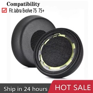 Soft Protein Leather Ear Pads For Jabra evolve 75 75+ evolve75 Headphone Memory Foam Ear Cushions Ea
