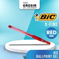 MERAH BIC Gel Pen Gel Pen/ Bic GL1 Liquid Pen/ - Red Ink