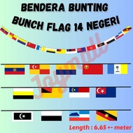 【Joymall】Flagline Bendera Bunting 14 Negeri Flag Bendera Bunting Bertali Bundle Bunch Flag Malaysia 