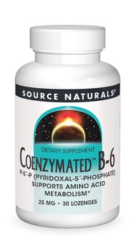 Source Naturals Coenzymated B-6 25mg P-5 Pyridoxal-5 Phosphate Fast-Acting, Quick Dissolve Sublingua