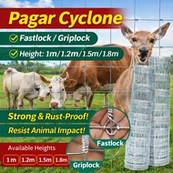 Pagar Kebun Pagar Lembu Cyclone 4/5/6 Kaki Jaring Pagar  Kambing  Rusa  Kebun Besi Galvanised