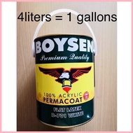 ∏ ஐ Boysen Permacoat Flat Latex White - 1 Gallon (4 Liters)